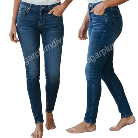 Kut from the Kloth Super Stretch Mid Rise AB Relax Blue Jeans 6 Modern Hipster - Picture 1 of 8